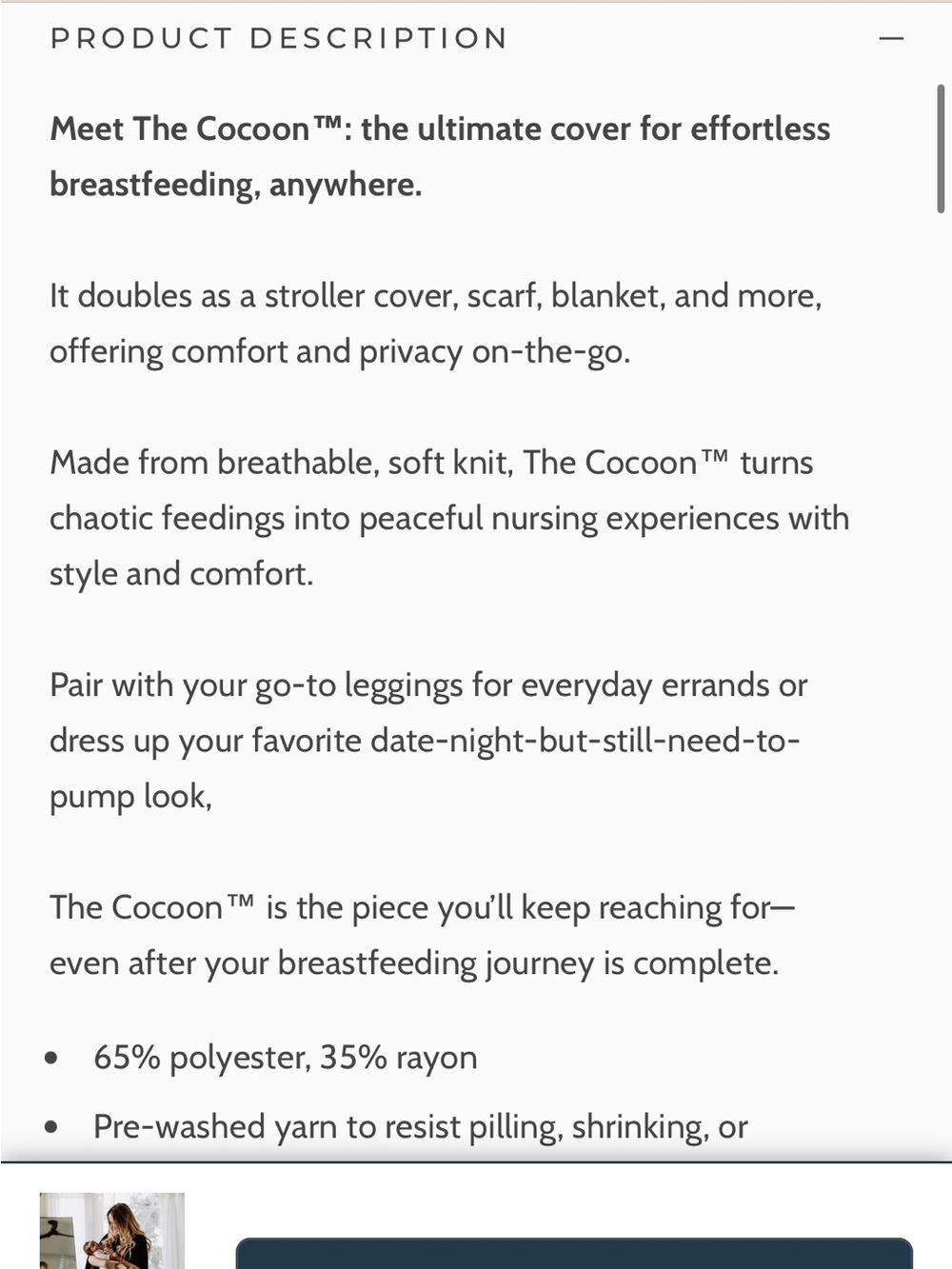 We are AMMA Black nursing Cocoon - Picture 6 of 7